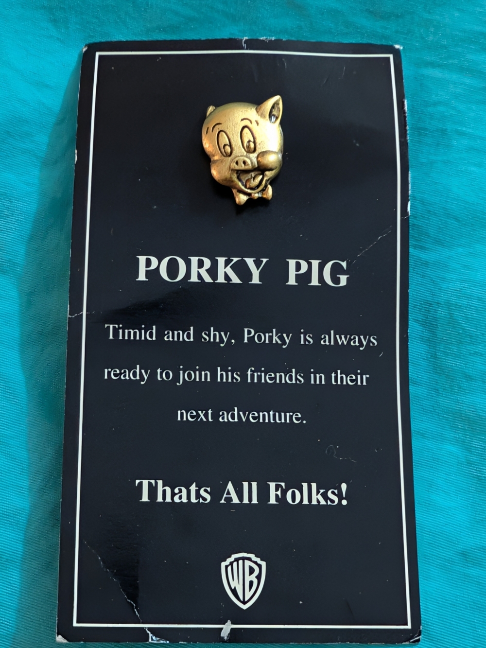 Warner Bros. Porky Pig Gold-Tone Enamel Lapel Pin